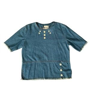 RAMA of USA vintage women’s 100% cotton denim top size medium